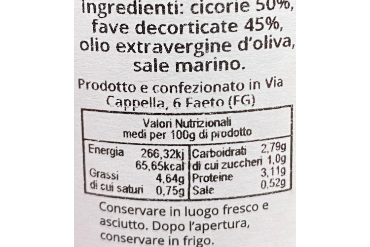 Fave e Cicorie precotti 2 Fave cicorie precotte Latteria Mangini